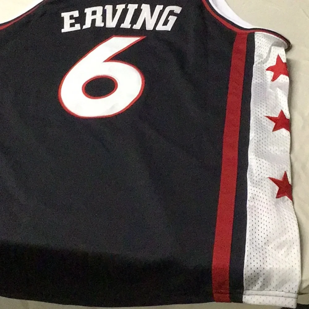 rare!!!  Mitchell & Ness Black and Red Sixers Jersey - Picture 3 of 5
